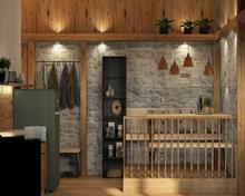 Visualisierung eines Appartments (Ess- und Eingangsbereich)