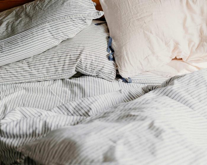 Nahaufnahme Bettwäsche