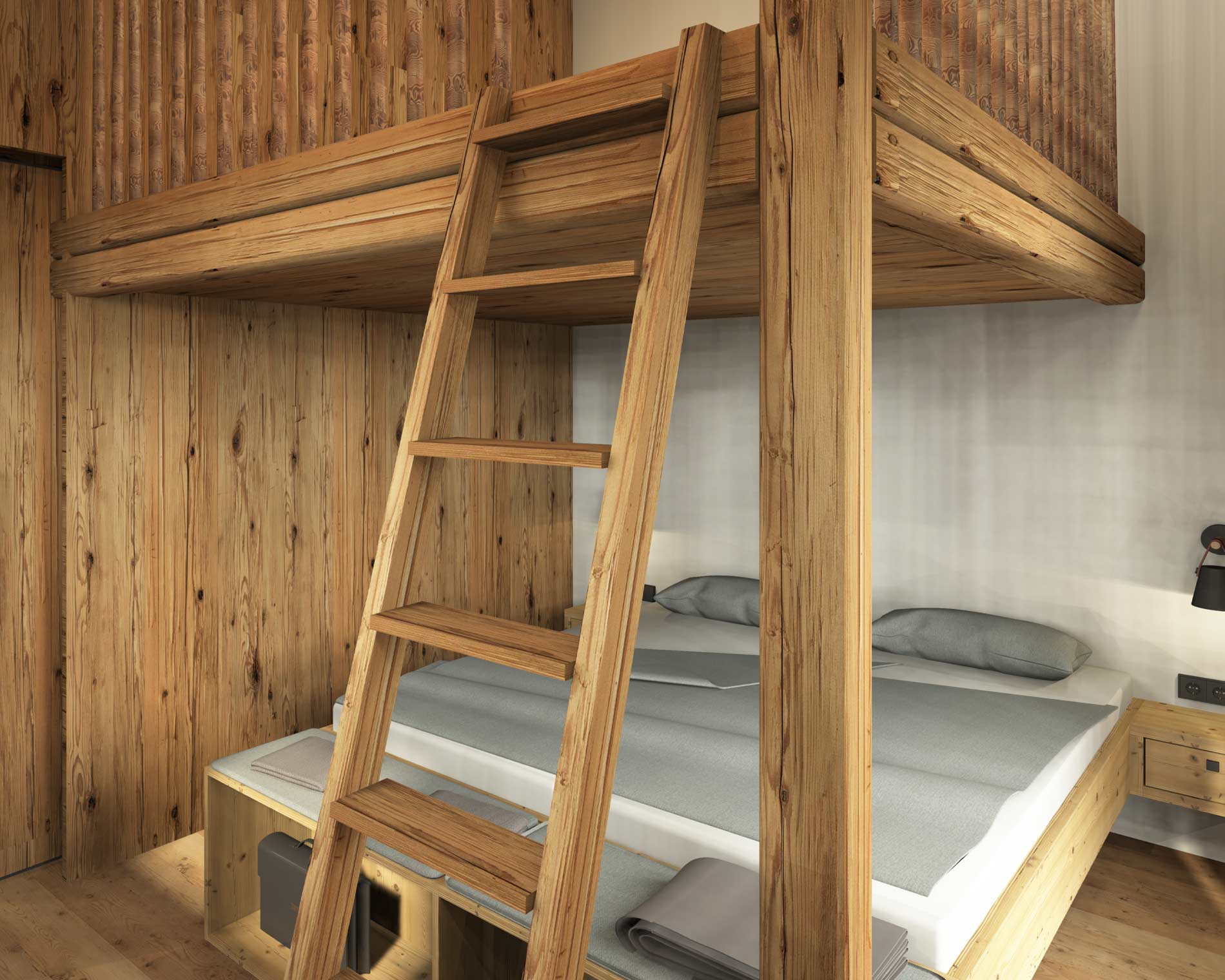 Nahaufnahme der Schlafkoje