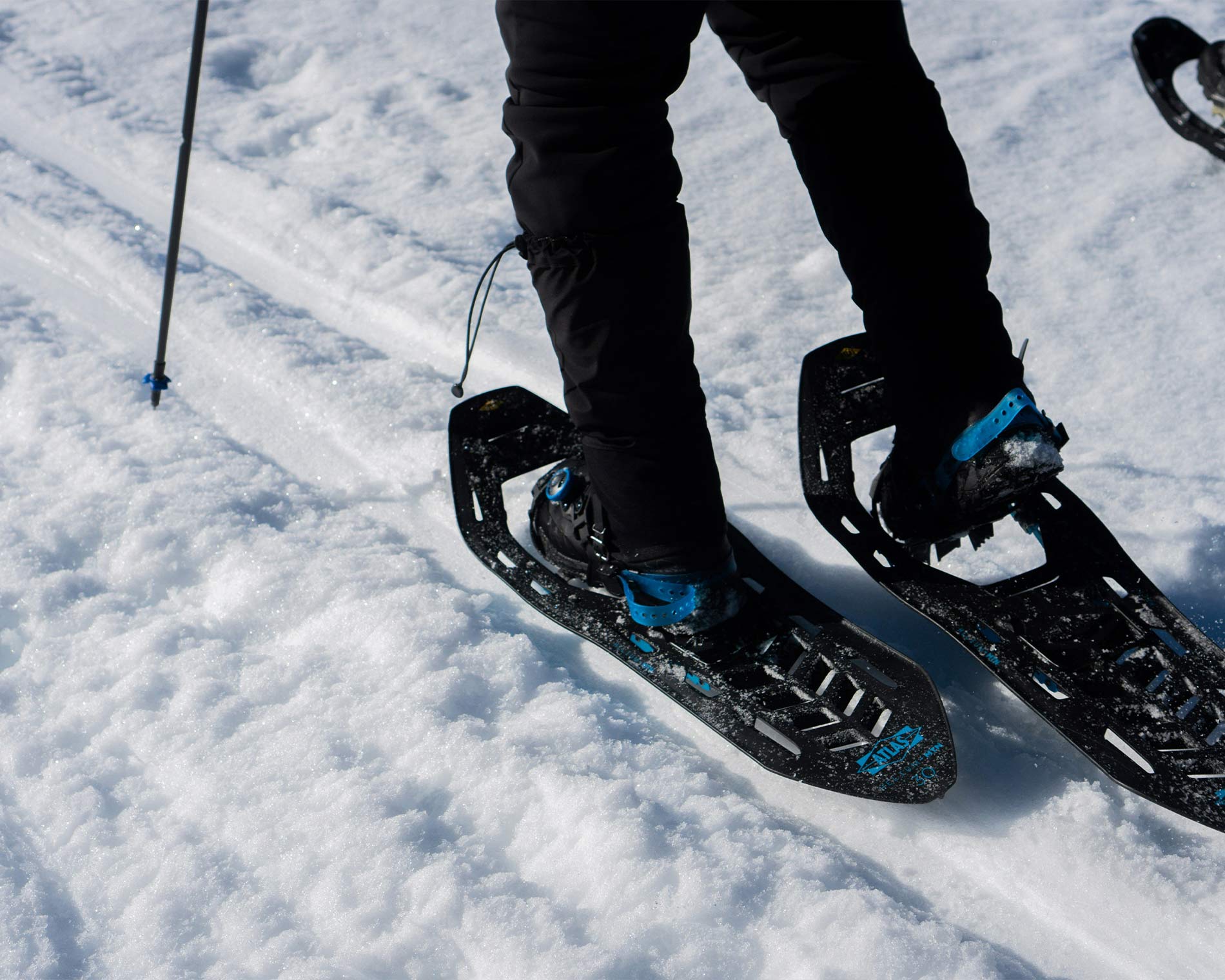 Nahaufnahme Schneeschuhe